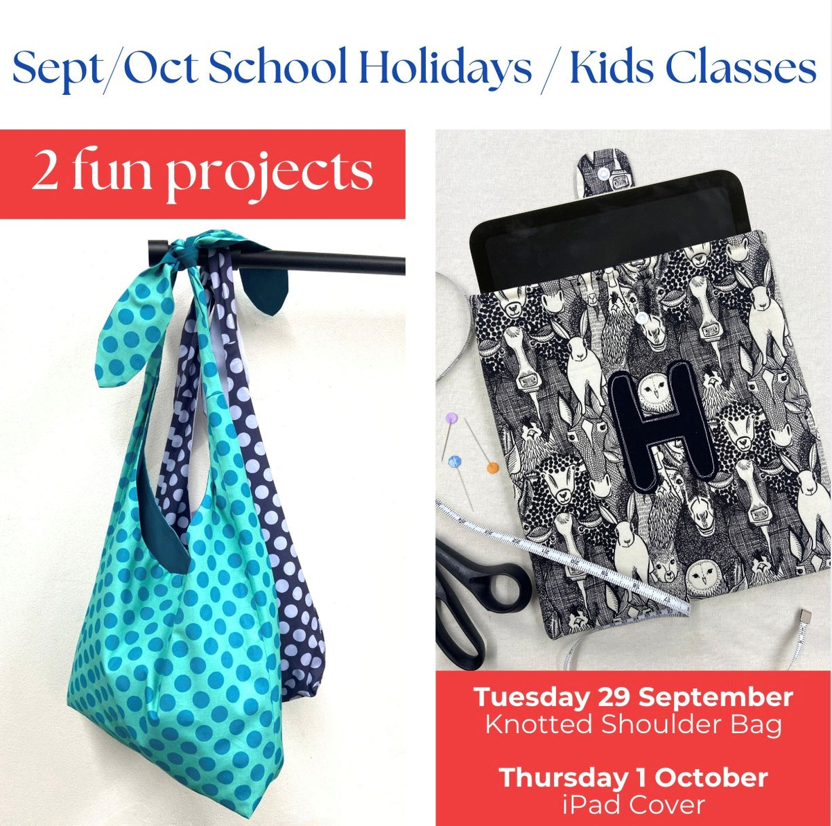 Creative Kids Can Sew Knotted Shoulder Bag Class