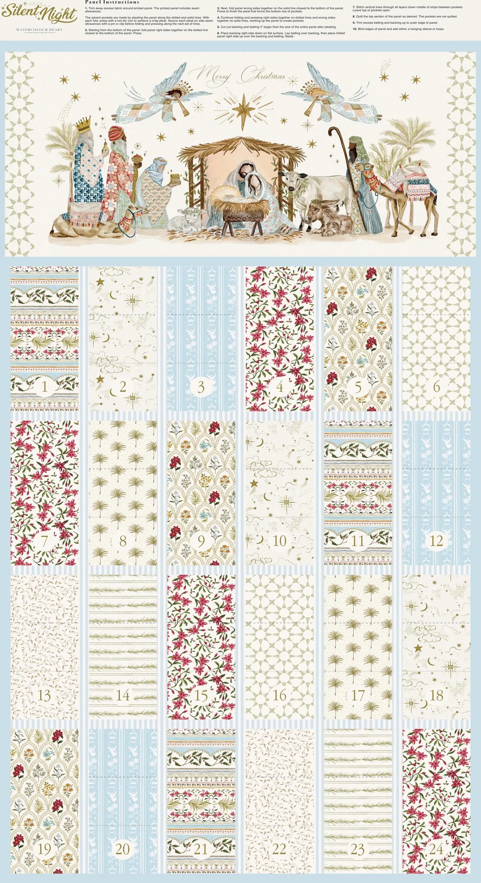 Silent Night Advent Calendar 40058 11 Moda