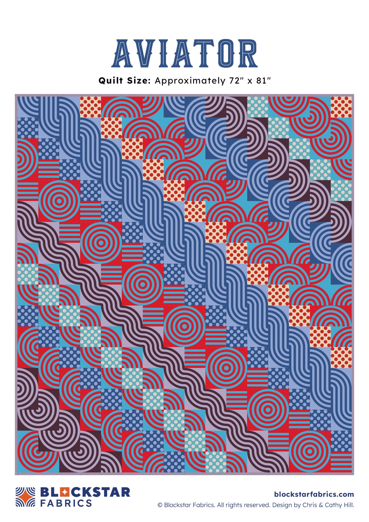 Circle Block - Black & White Circus Collection BF-83 Blockstar Fabrics
