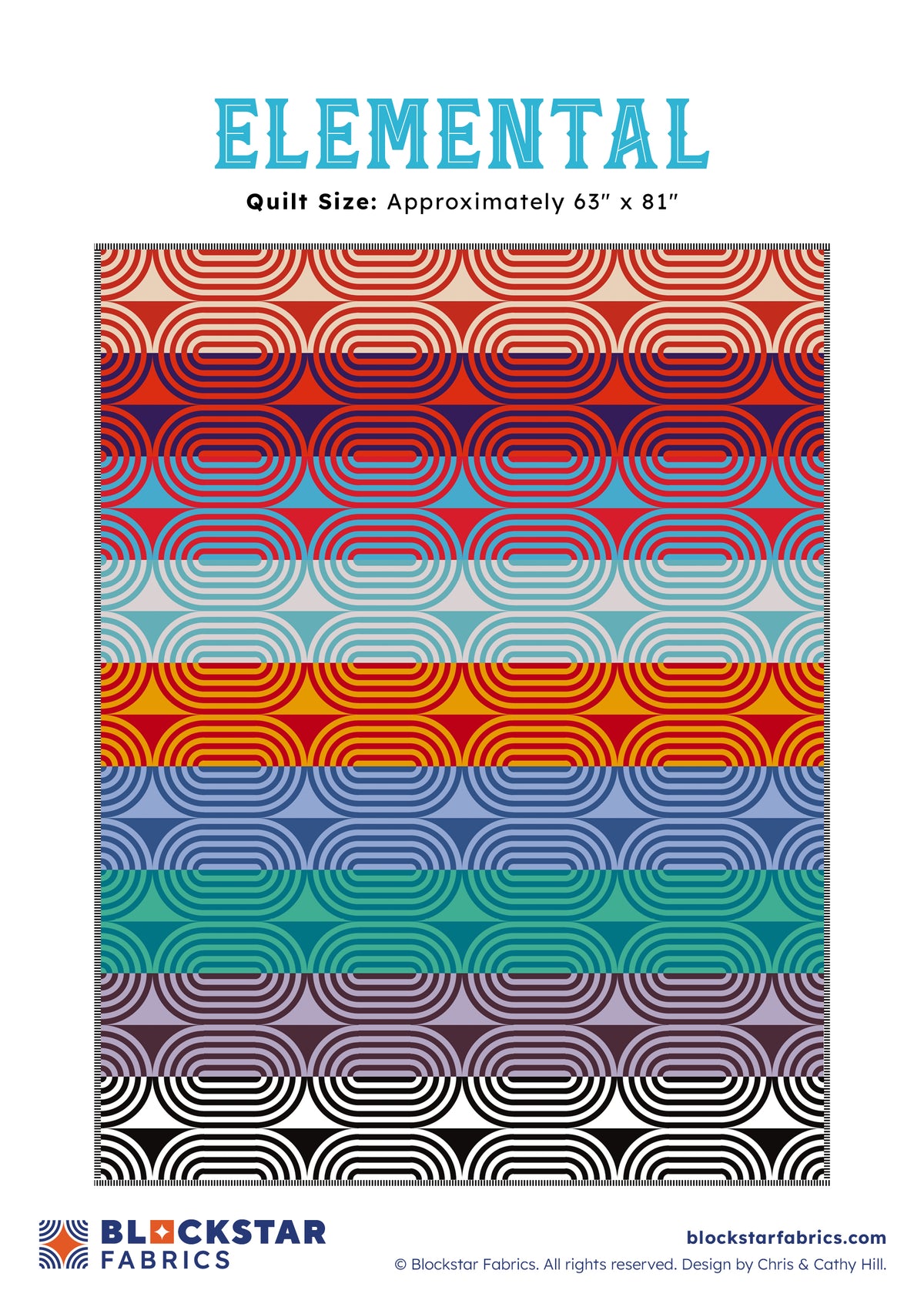 Circle Block - Black & White Circus Collection BF-83 Blockstar Fabrics