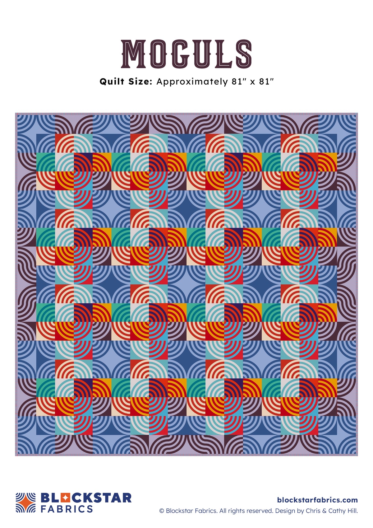 Circle Block - Black & White Circus Collection BF-83 Blockstar Fabrics