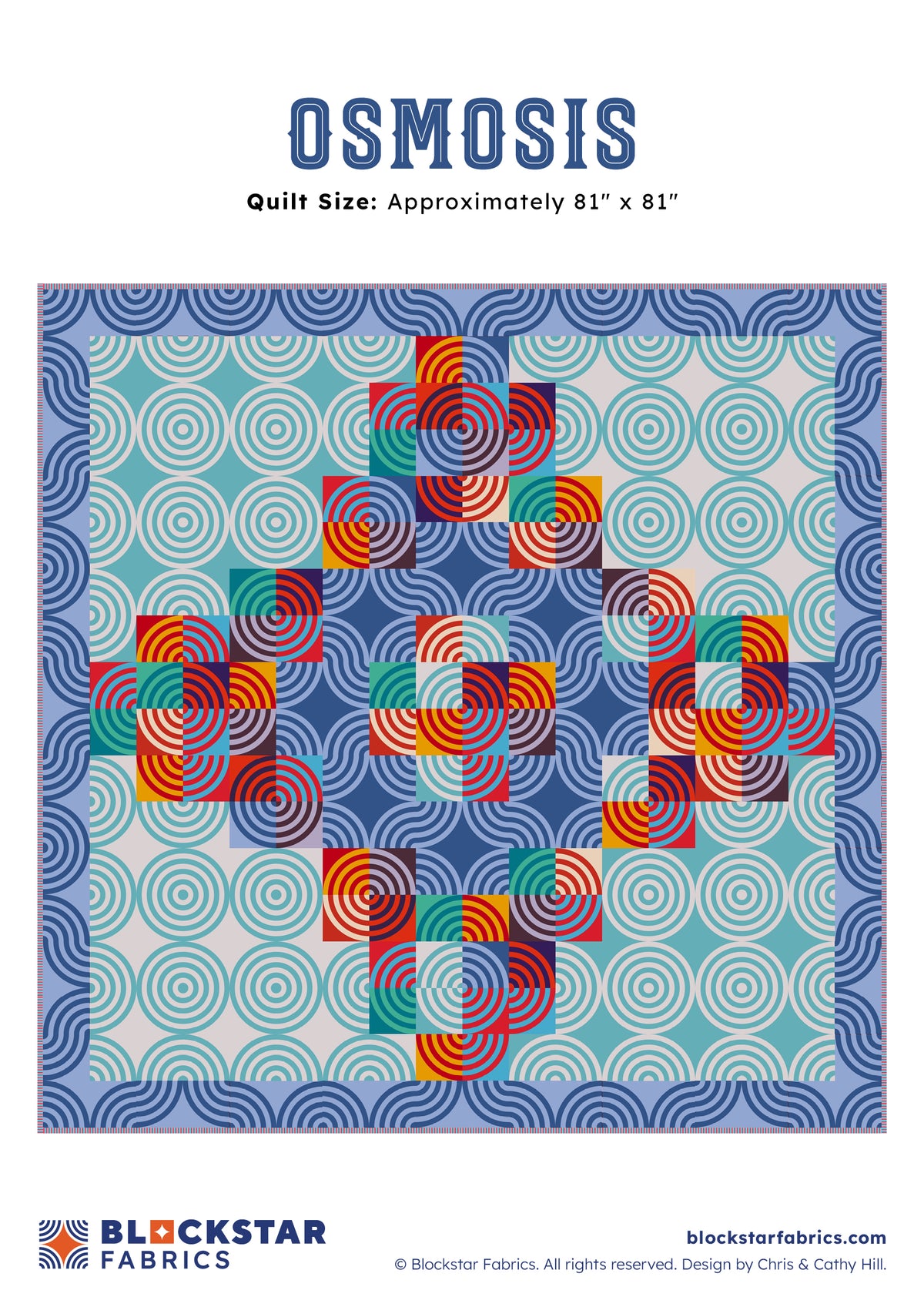 Circle Block - Black & White Circus Collection BF-83 Blockstar Fabrics