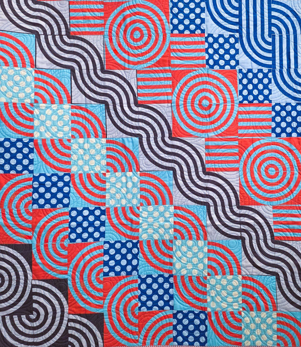 Circle Block - Black & White Circus Collection BF-83 Blockstar Fabrics