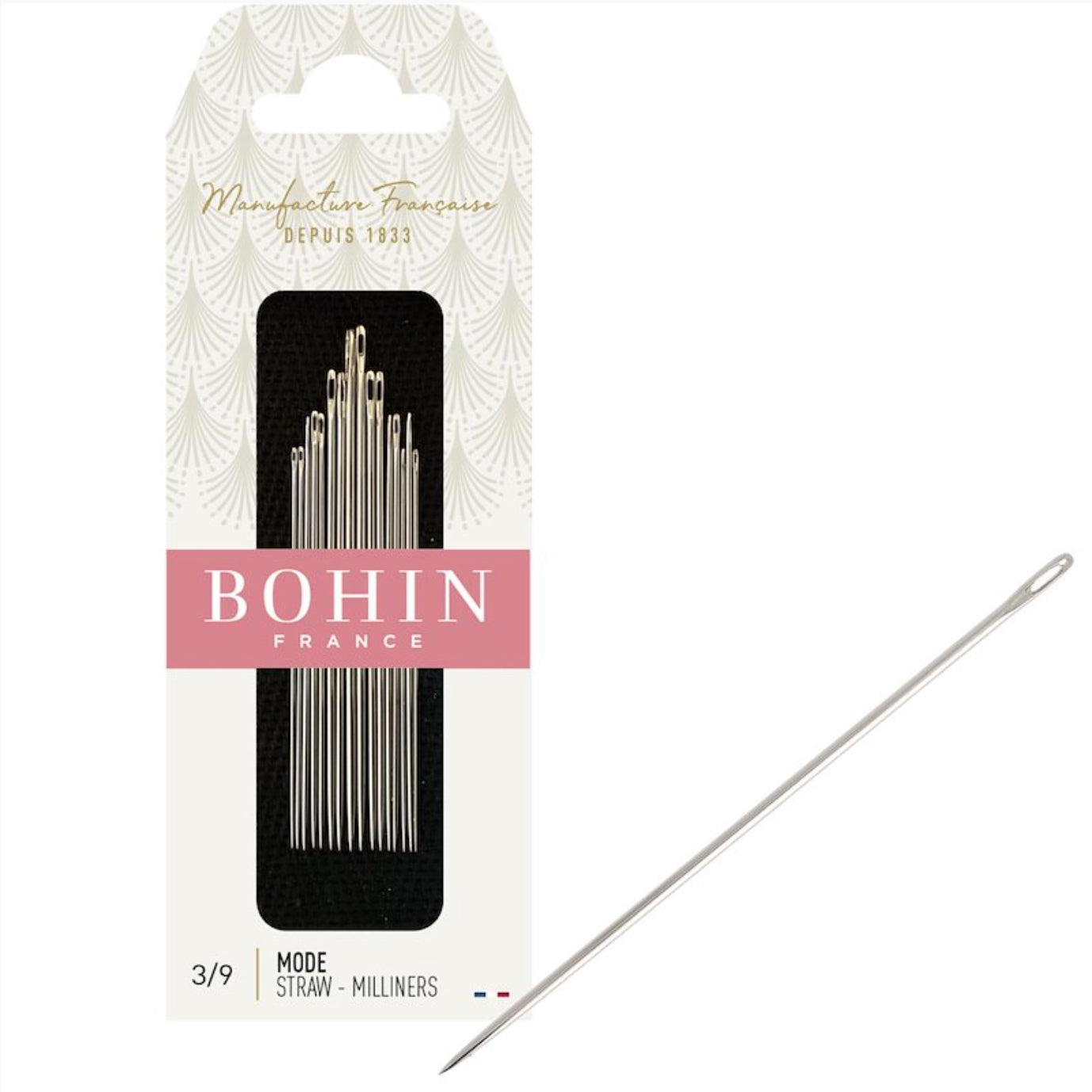 Bohin Straw-Milliners needle no 3/9