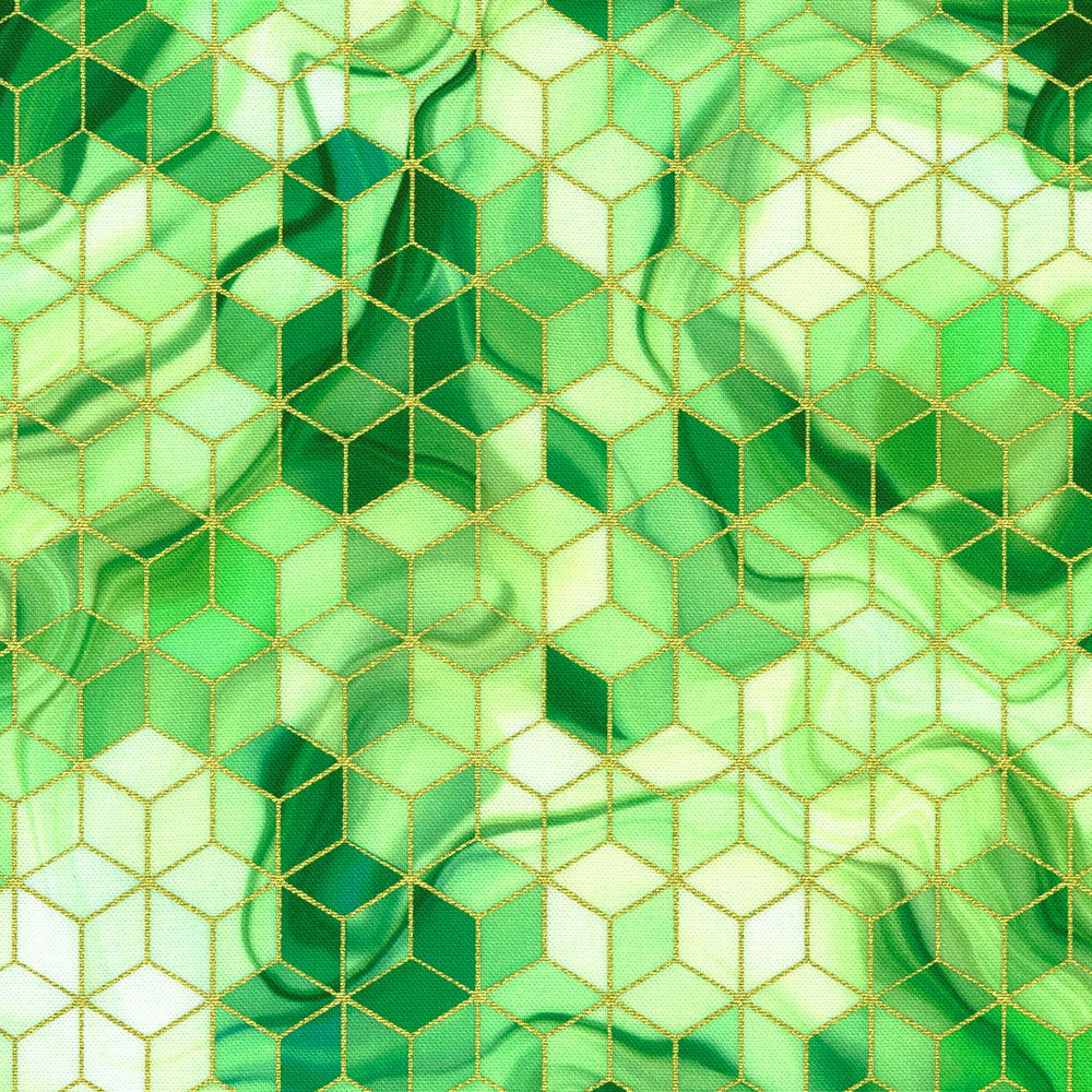 Golden Vibes 22740-50 Lime by Lara Skinner for Robert Kaufman Fabrics